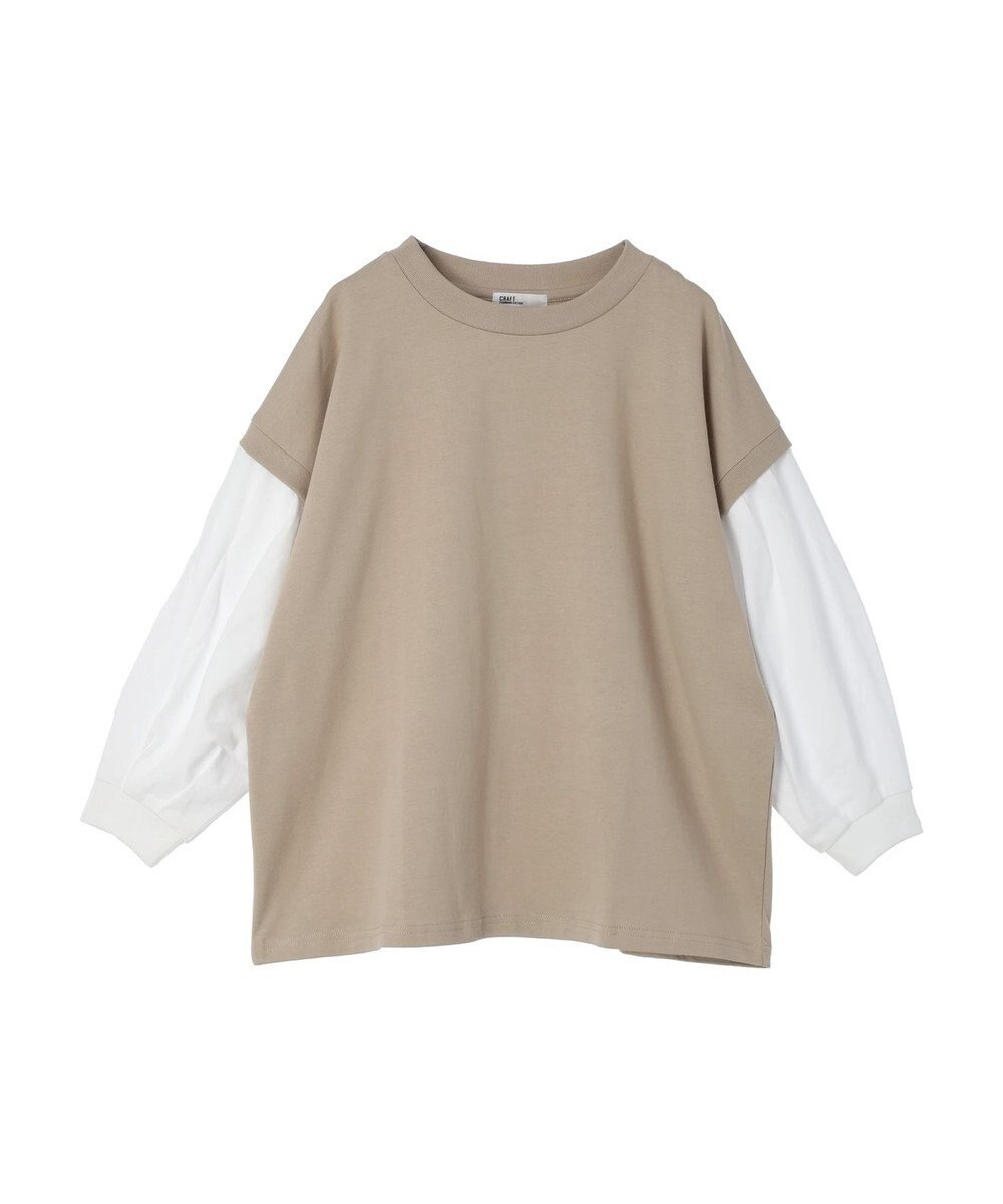 CRAFT STANDARD BOUTIQUE ９分袖ショルダータックプルオーバー 