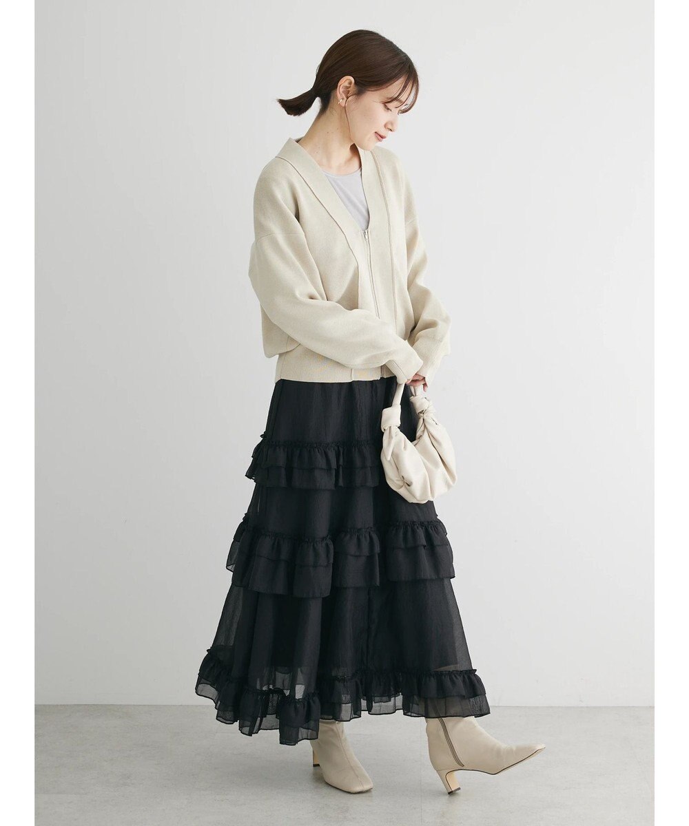 Green Parks ・ＥＬＥＮＣＡＲＥ　ＤＵＥ　シアーフリルティアードスカート 