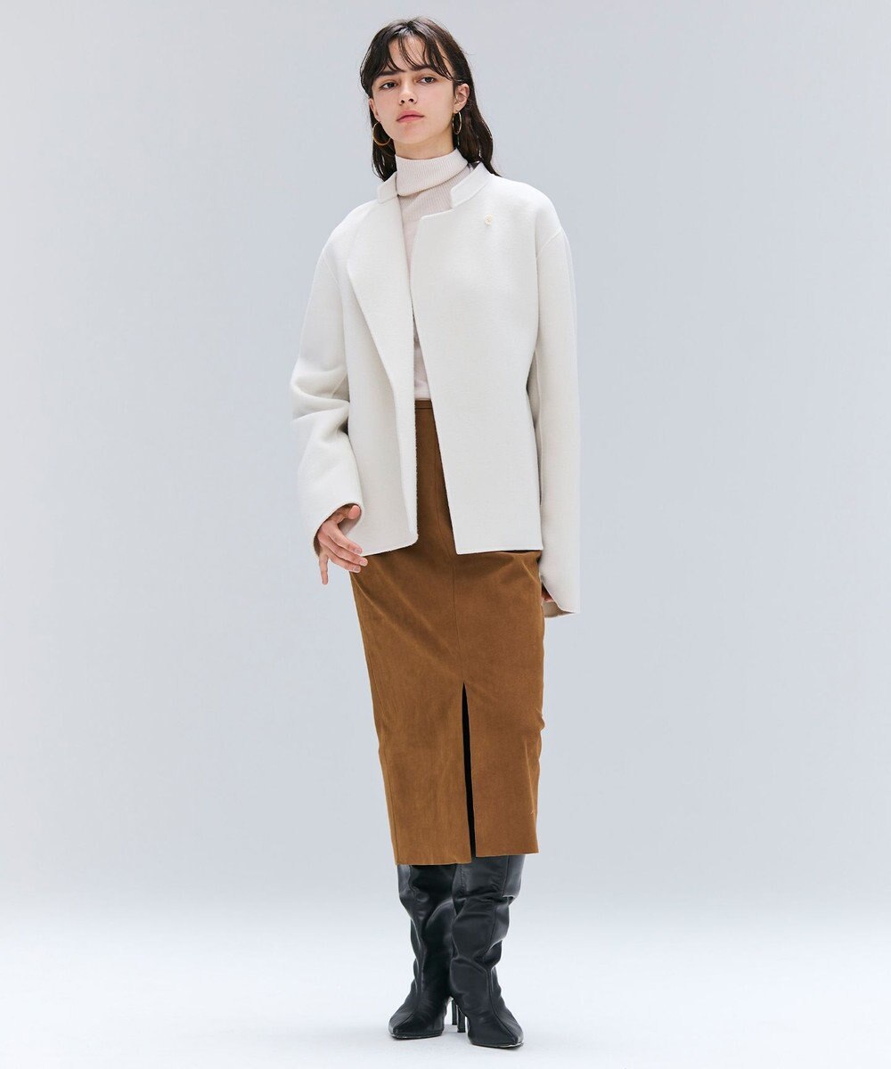 BEIGE， 【洗える・VERY NaVY12月号掲載】LA MONNAIE / バイカラーウールタートルニット 