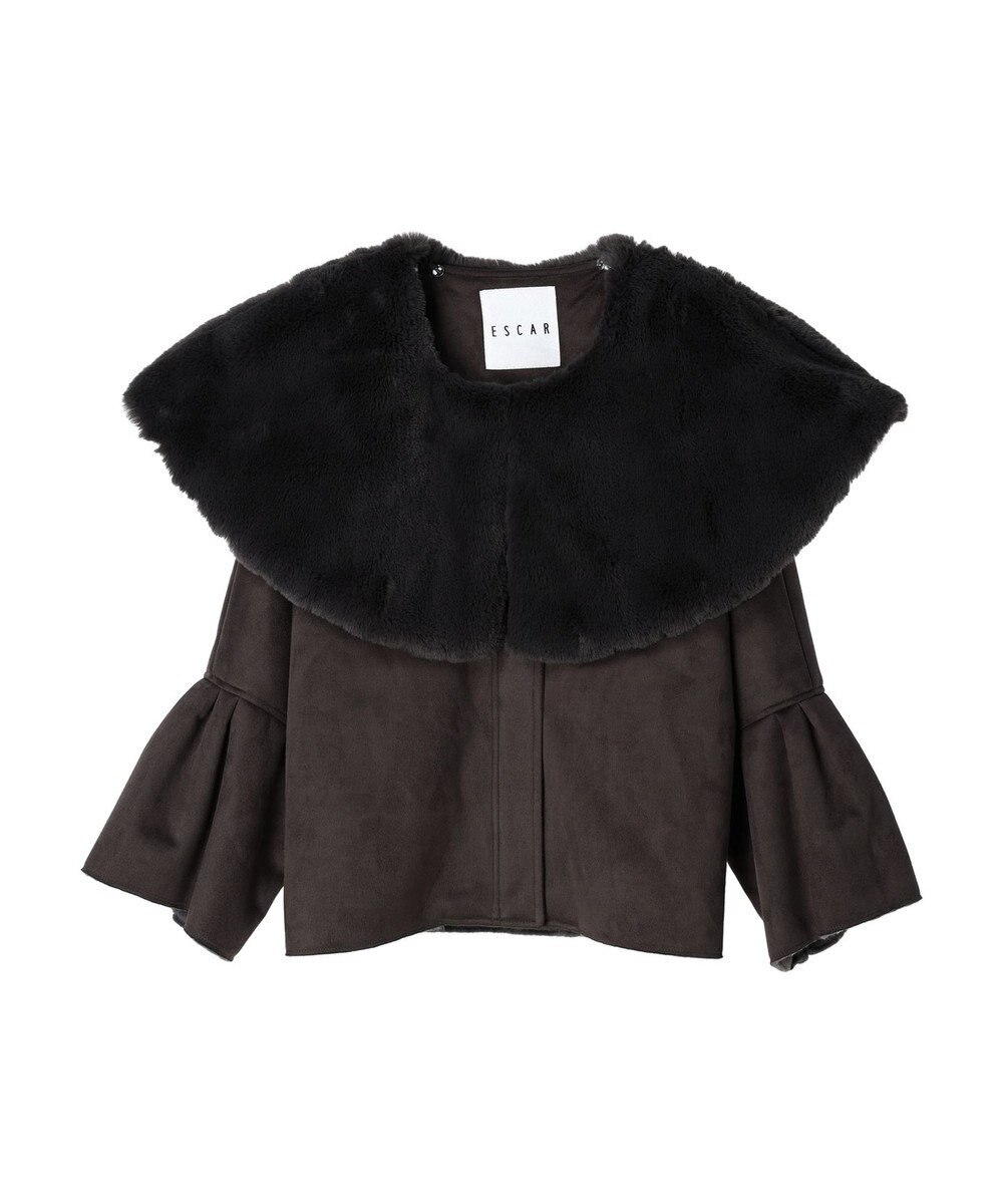 Green Parks ■ＥＳＣＡＲ　フラッフィーケープ付ショートコート 