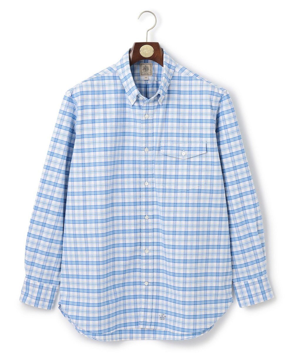 J.PRESS MEN 【KING SIZE】コットンオックス マルチチェック シャツ / ボタンダウン 