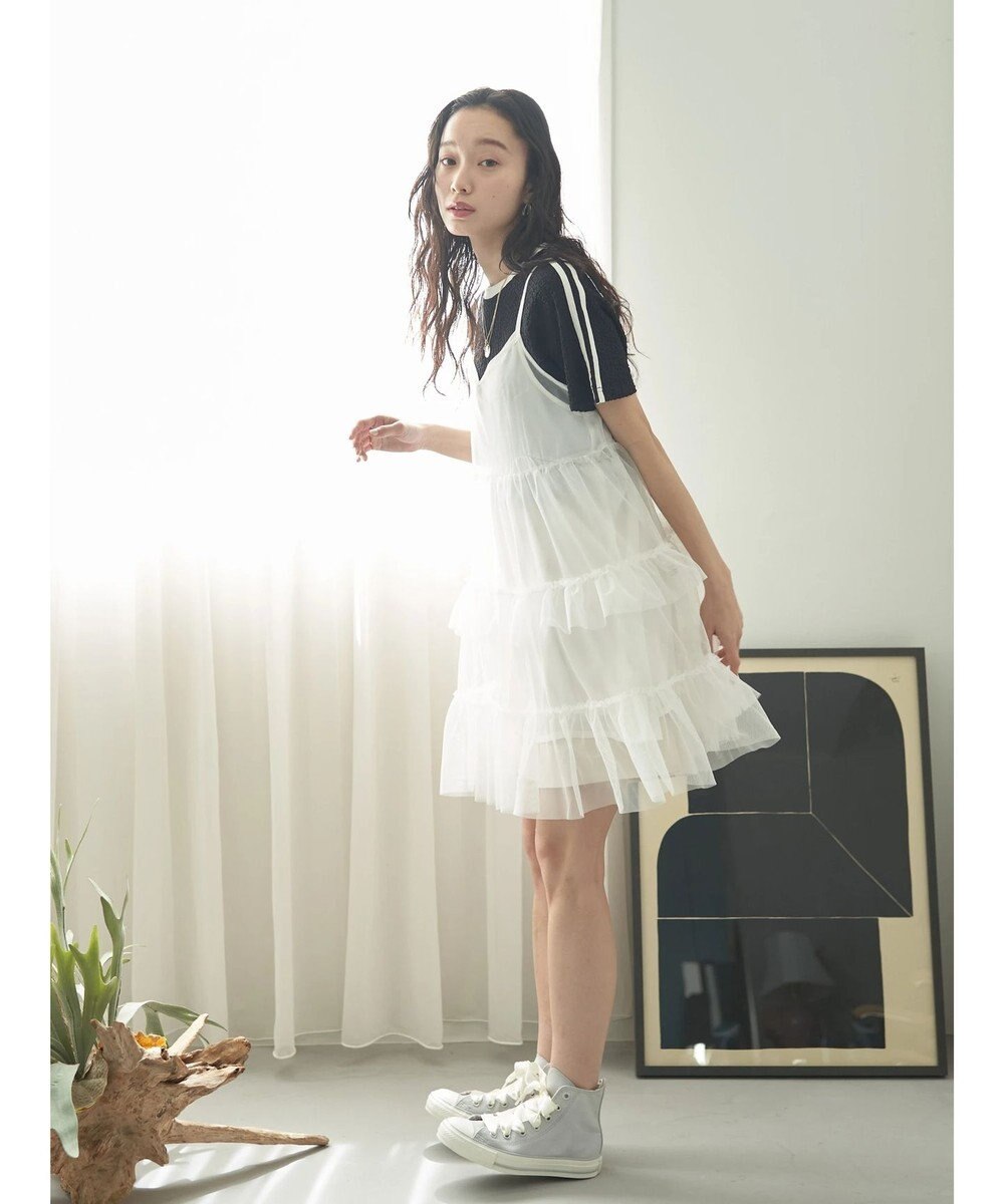 earth music&ecology チュールミニキャミワンピース 