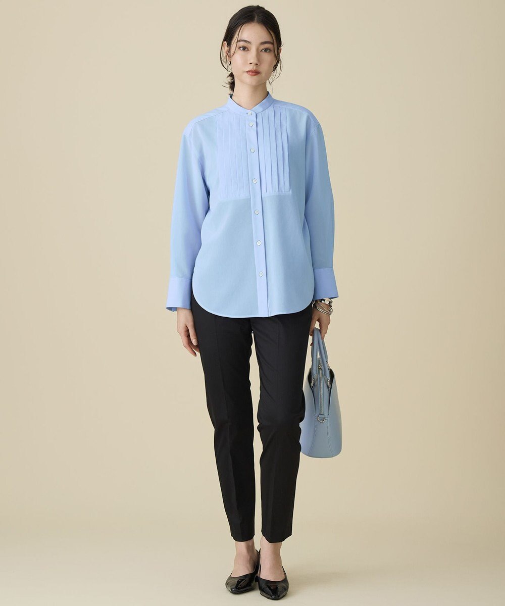 自由区 コットンサテンテーパード パンツ 