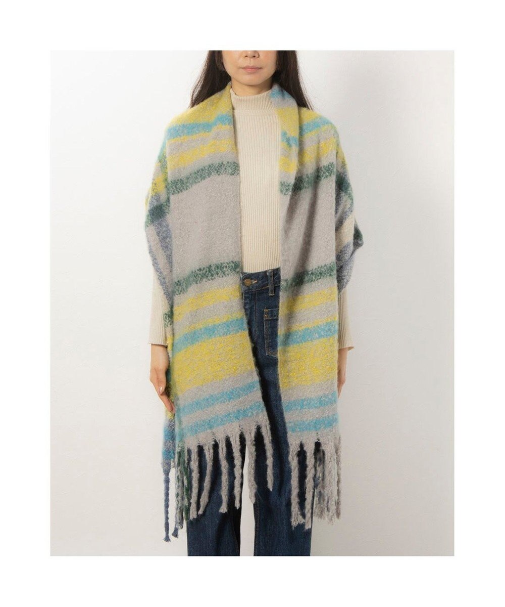 UNBILLION カシュネ cache nez / 太フリンジハーフチェックストール 