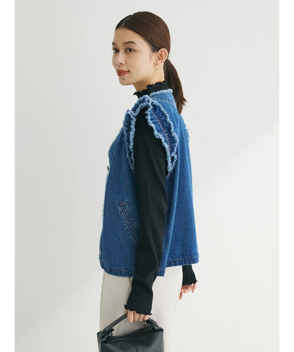 Green Parks ・Ｄｏｕｂｌｅ　Ｆｌａｇｓショルダーフリルデニムベスト 