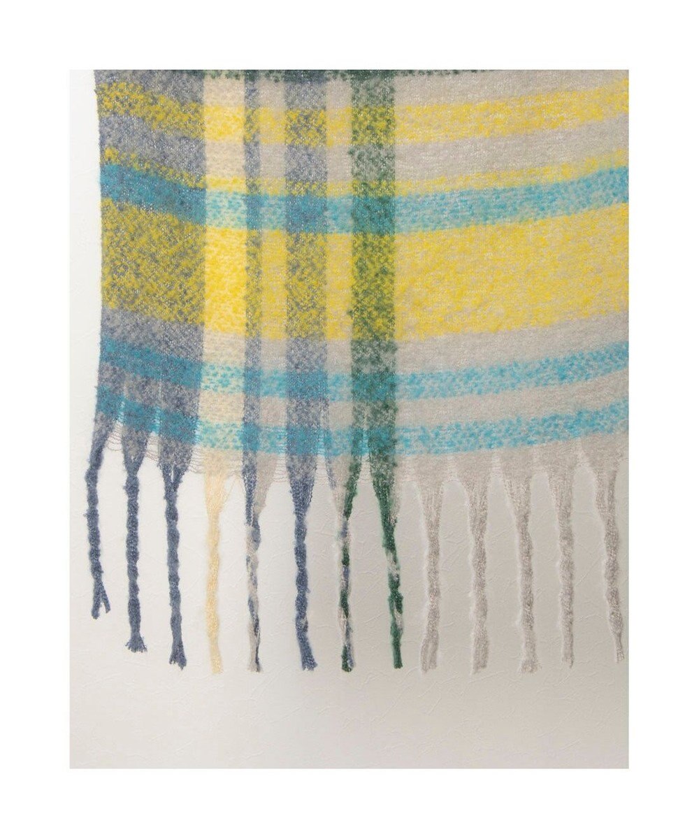 UNBILLION カシュネ cache nez / 太フリンジハーフチェックストール 