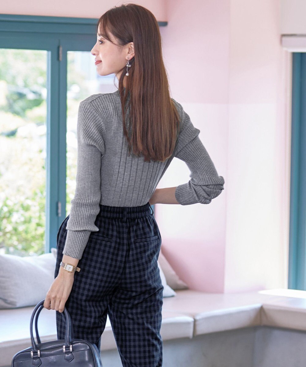 Tiaclasse 【洗える】ランダムリブニットプルオーバー 