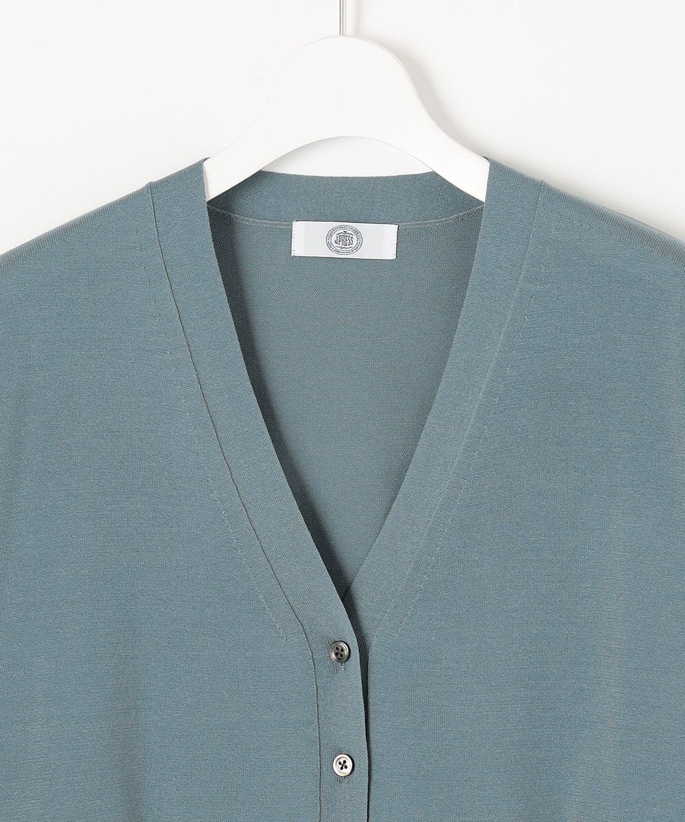 J.PRESS LADIES S 【洗える】 Co/Peライト Vネック ショート カーディガン 