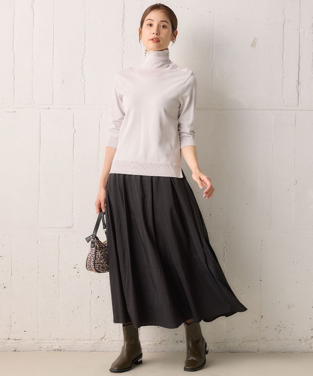 組曲 MINA六分袖タートルネック ニット 