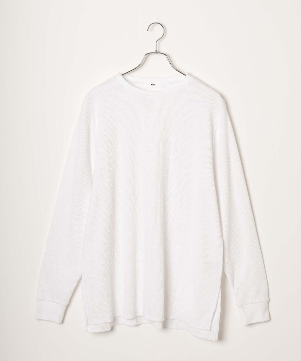 WEGO スリットワッフルロングスリーブT 
