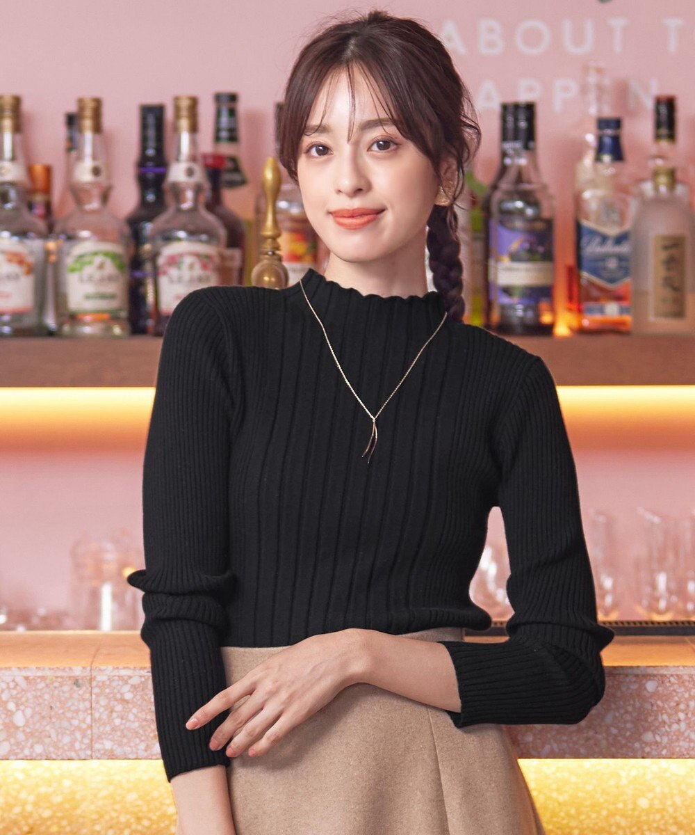 Tiaclasse 【洗える】ランダムリブニットプルオーバー 