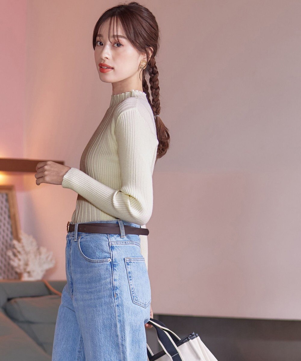 Tiaclasse 【洗える】ランダムリブニットプルオーバー 