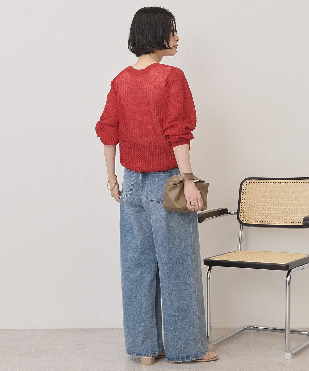 AMERICAN HOLIC 【前後2WAY】透かし編みニットカーディガン 