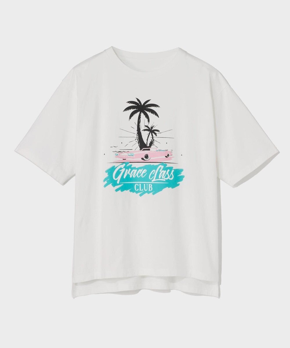GRACE CONTINENTAL リゾートプリントTシャツ 