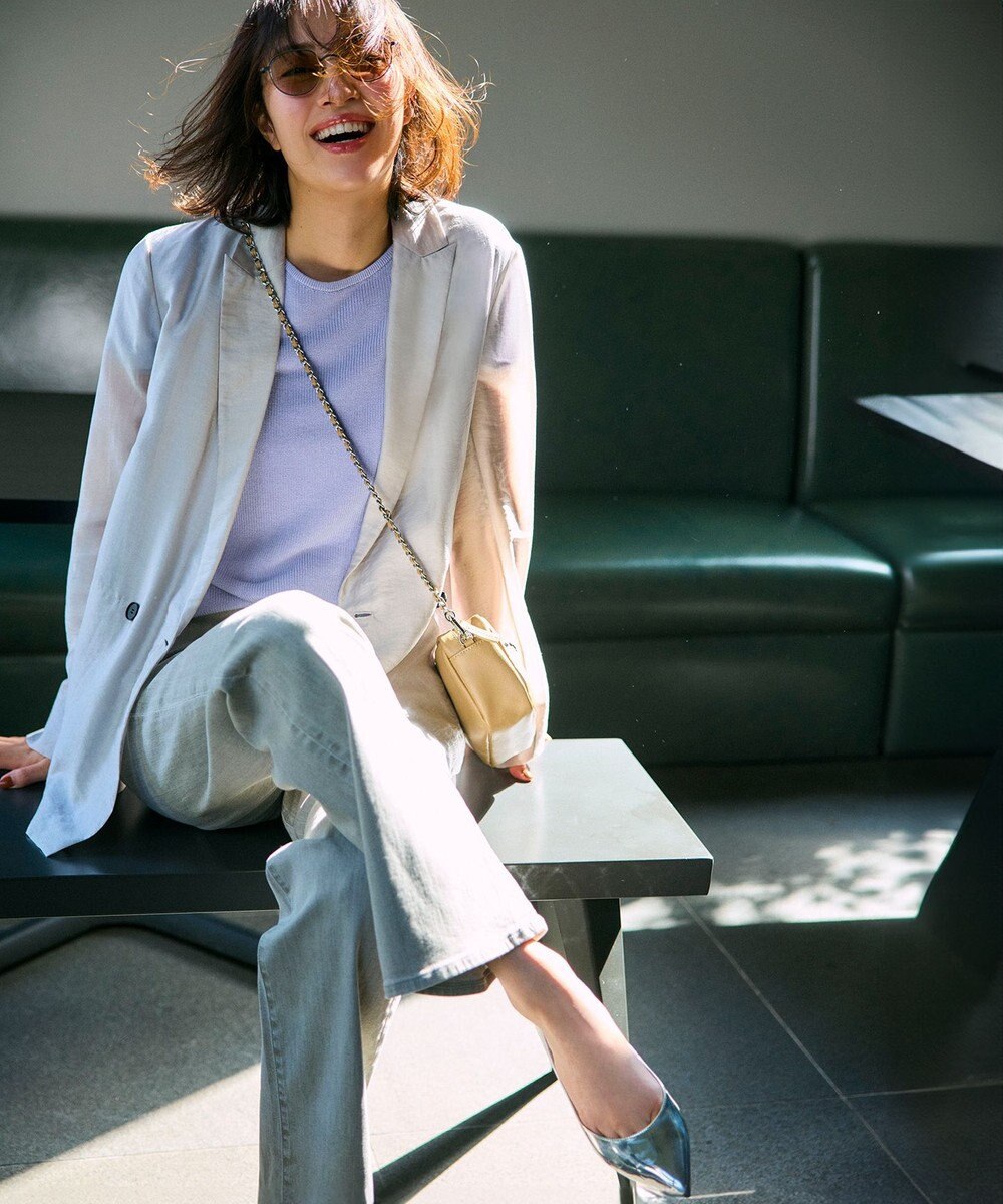 23区 S 【洗える】コットンアセテート オーバーサイズ ニット 