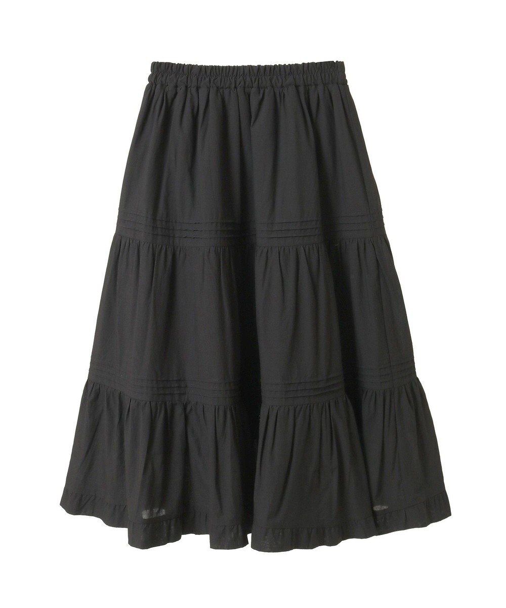 earth music&ecology ピンタックティアードミディスカート 