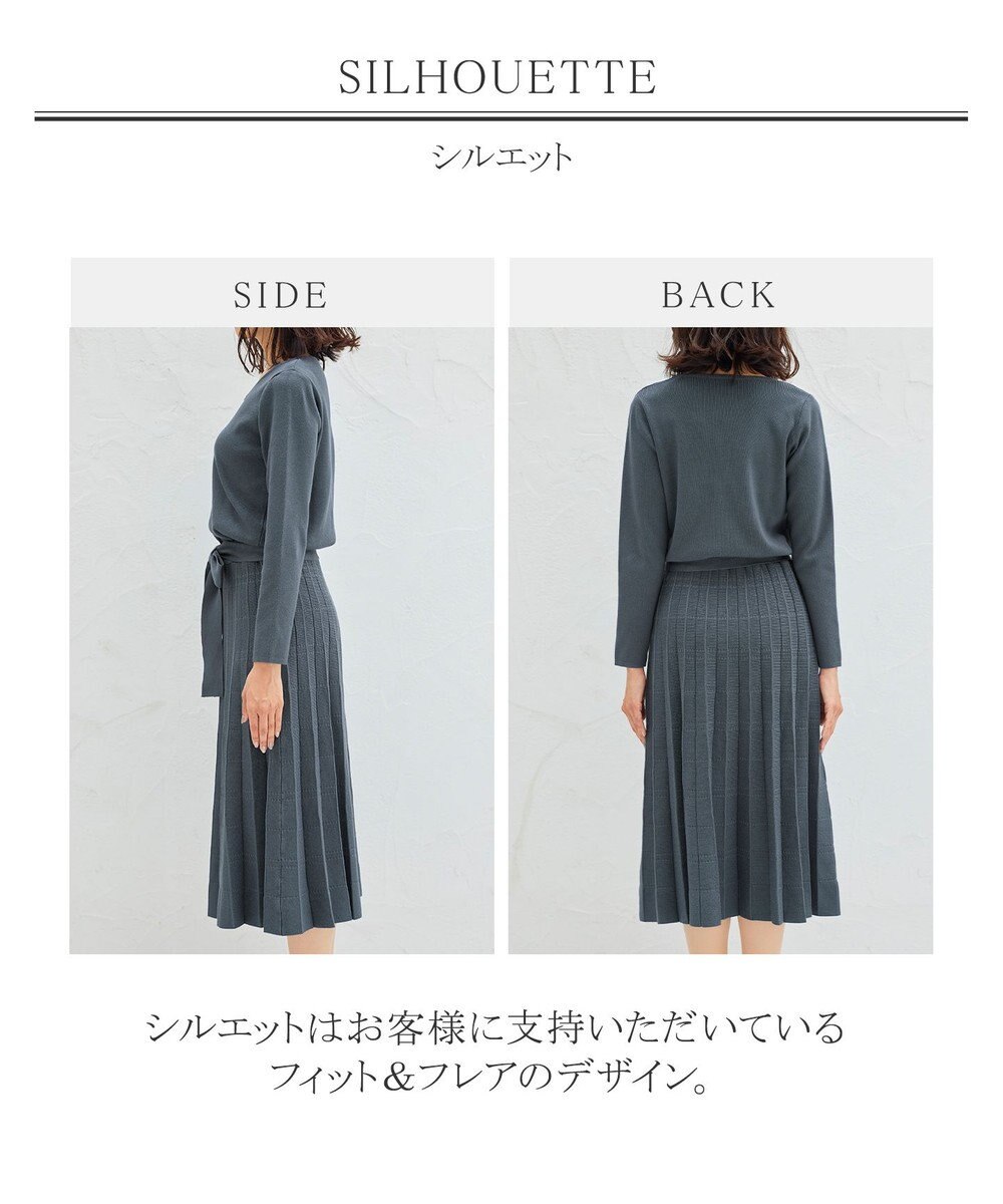 Tiaclasse L 【洗える】1枚で着映えするチェック柄編みニットワンピース 