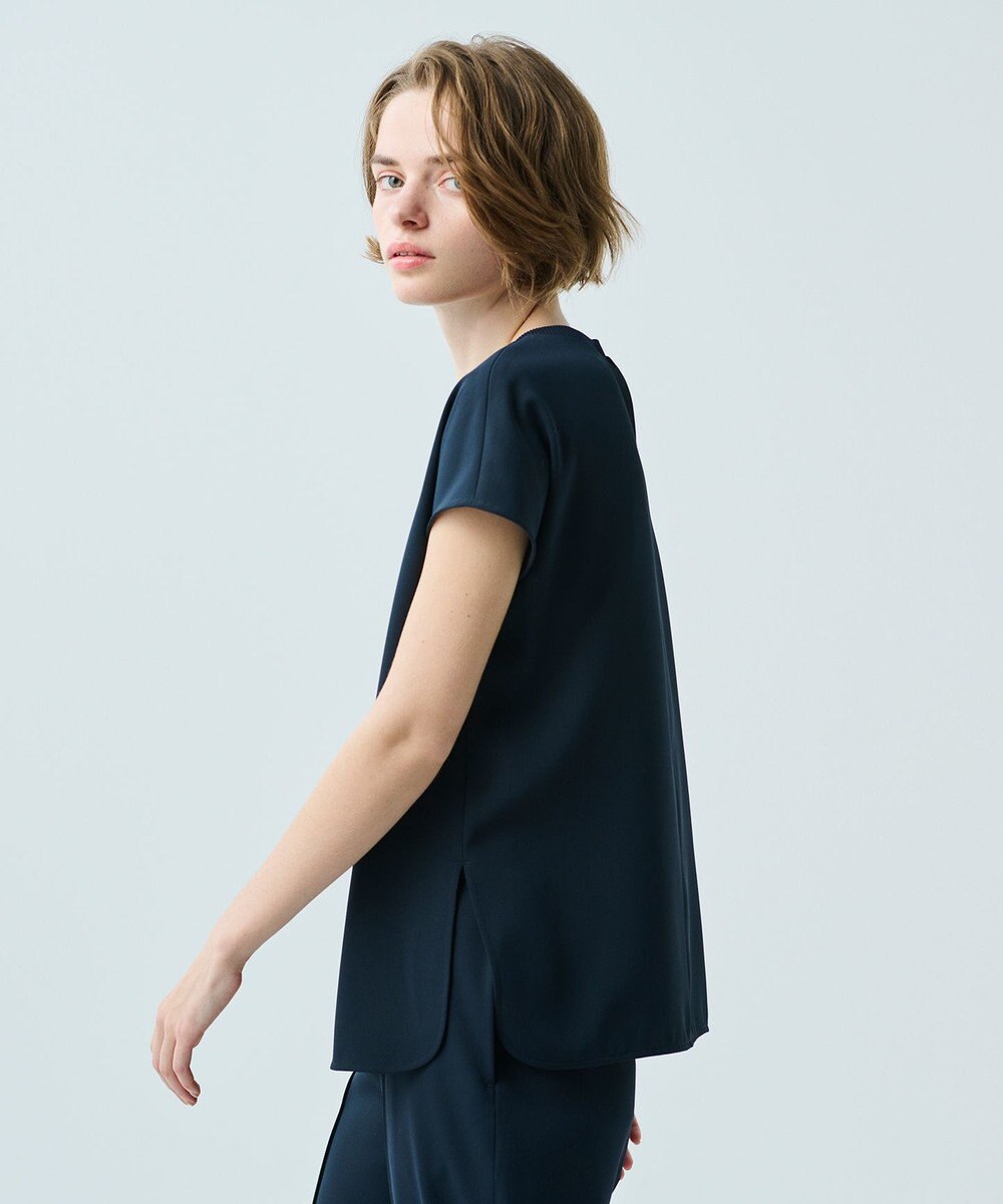 uncrave 【uncrave WHITE】ドレーピーツイル ノースリーブブラウス 