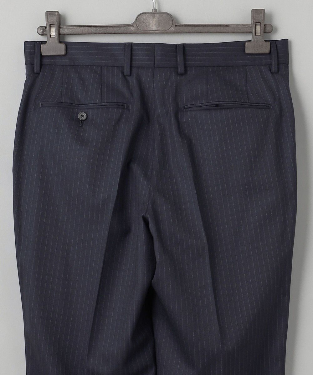 GOTAIRIKU 横に伸びる【TasmaniaWool/タマニアウール】ストレッチ スーツ（ネイビーストライプ） 