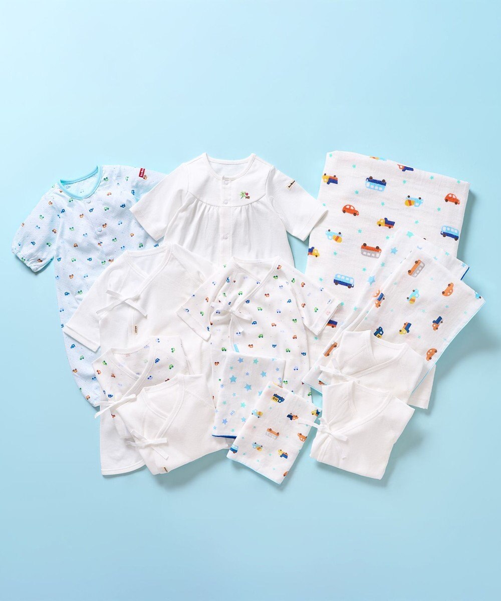 MIKI HOUSE HOT BISCUITS 出産準備スタンダードセット 春夏用(総柄) 