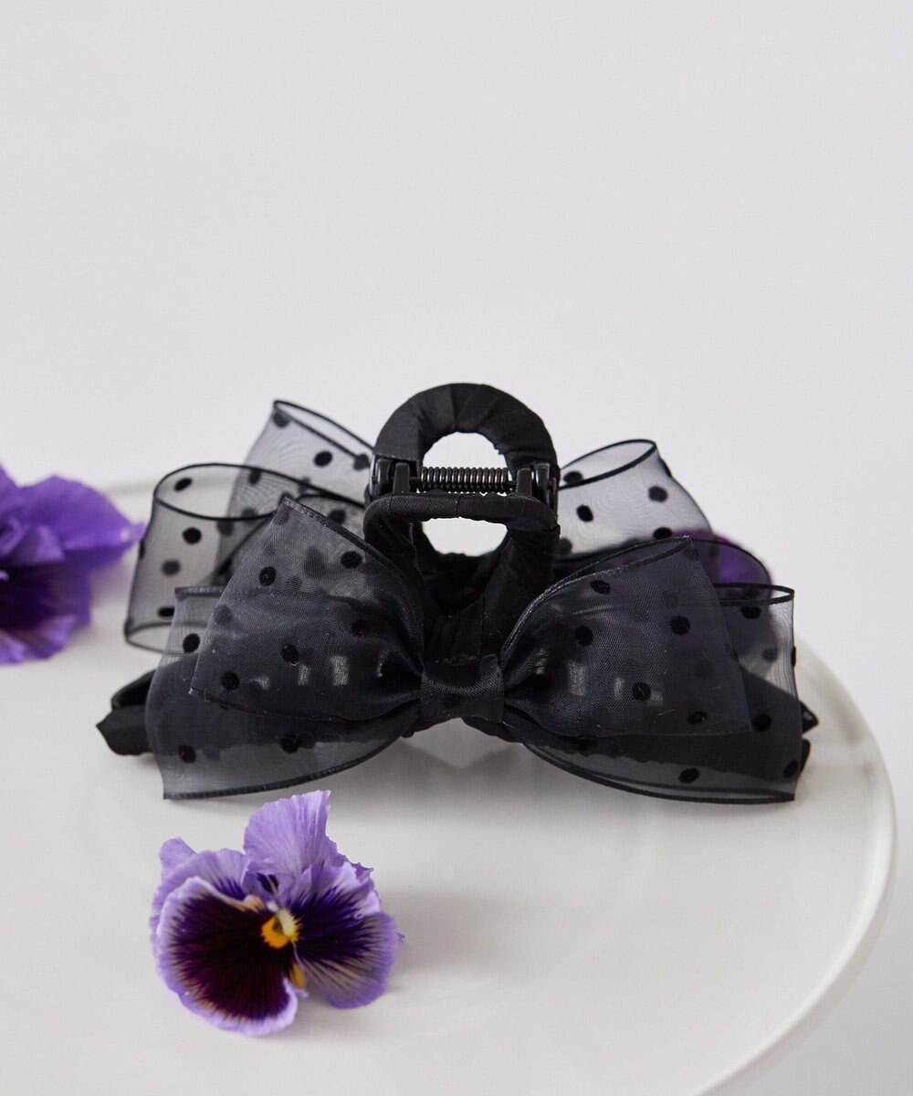 Maison de FLEUR ドットチュールリボンバンスクリップ 