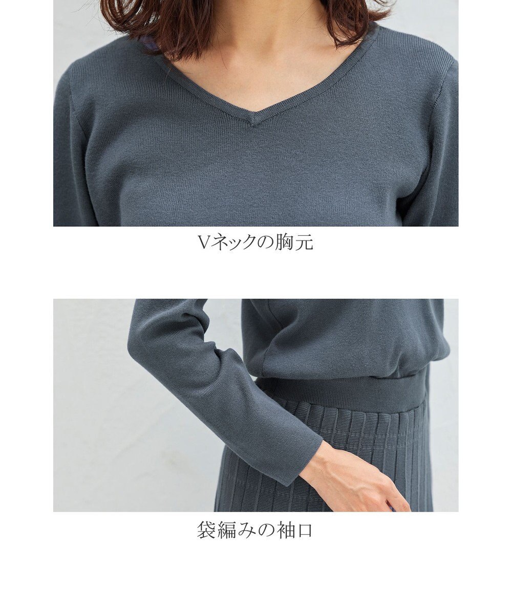 Tiaclasse L 【洗える】1枚で着映えするチェック柄編みニットワンピース 