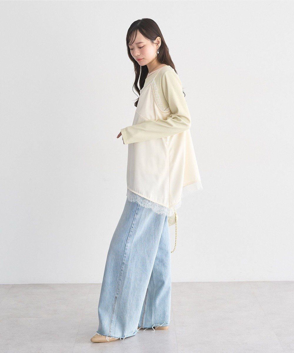 earth music&ecology レイヤード風テレコプルオーバー 