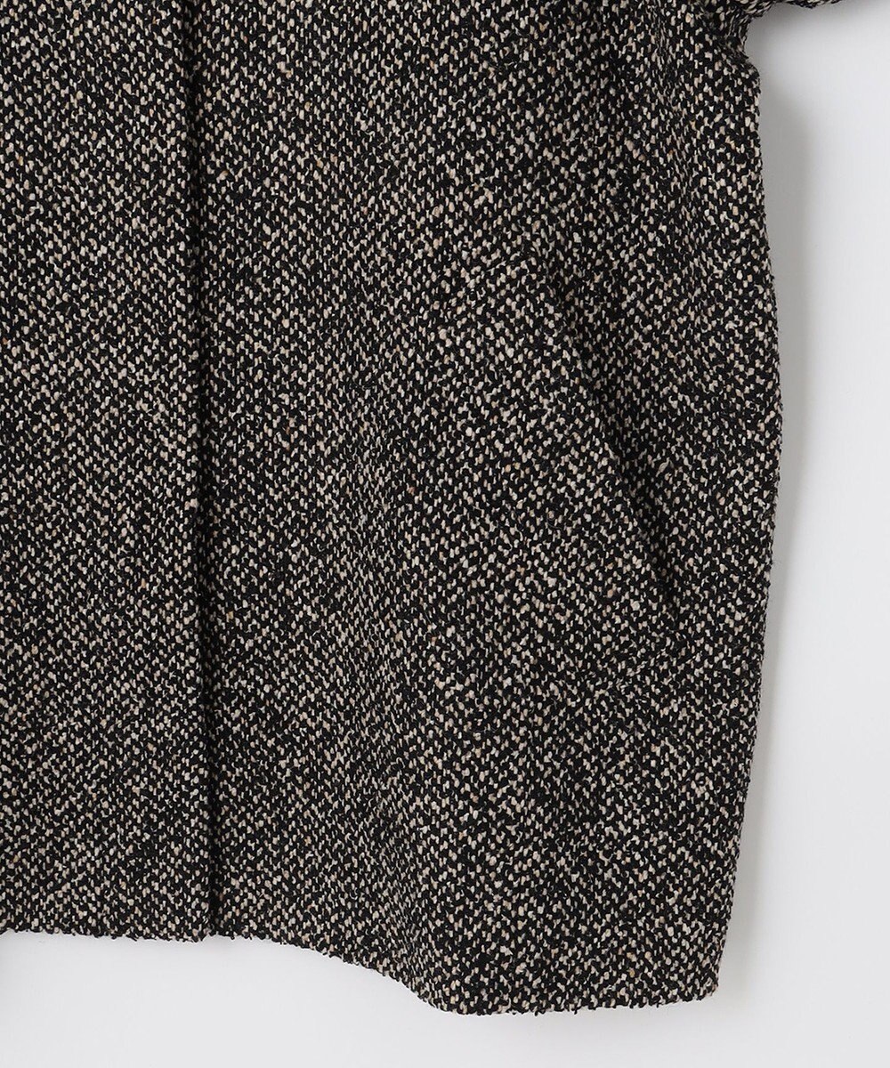 自由区 MANTECOツイード コクーンシルエットコート 