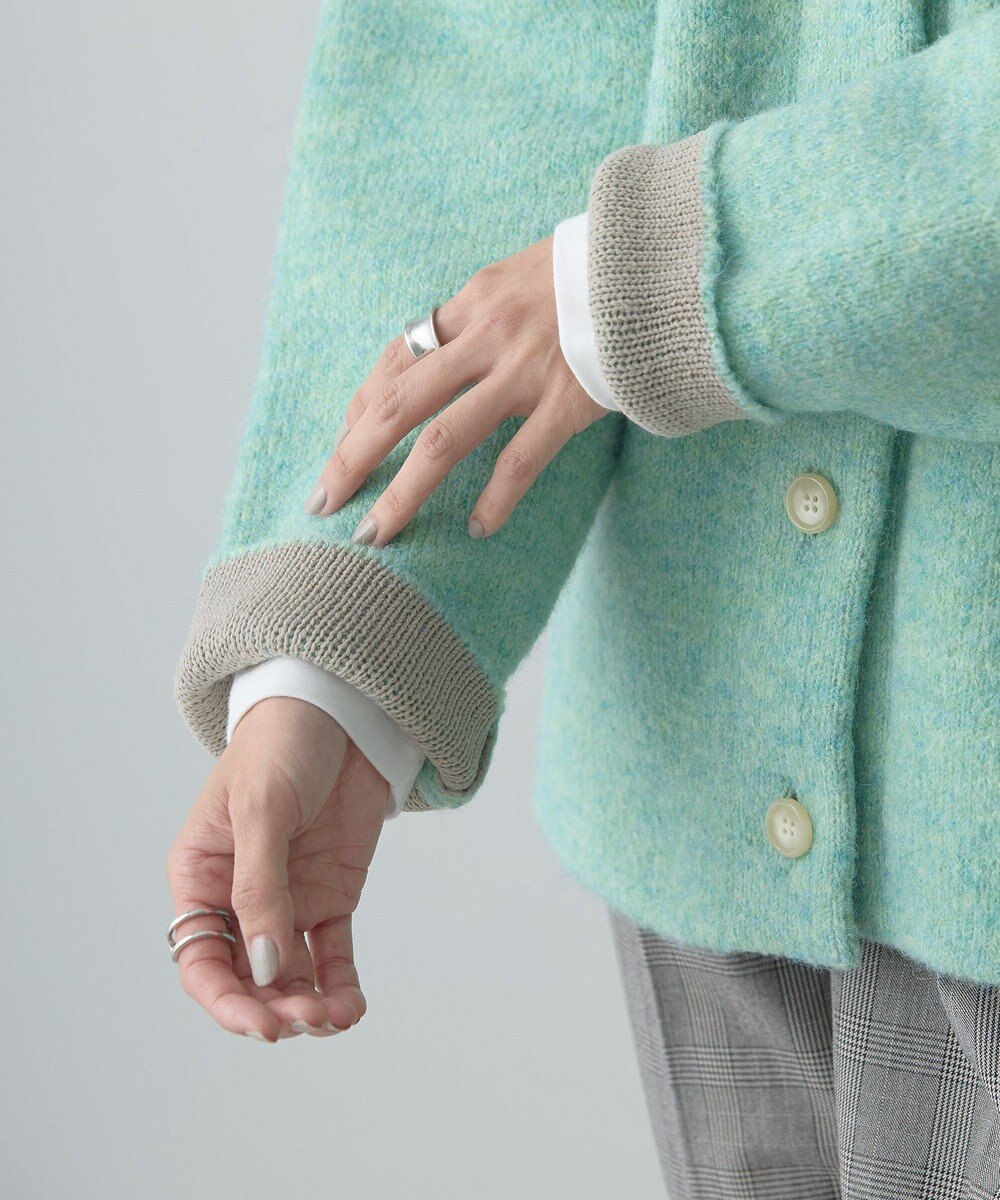 AMERICAN HOLIC ブークレＷフェイスＶネックニットカーディガン 