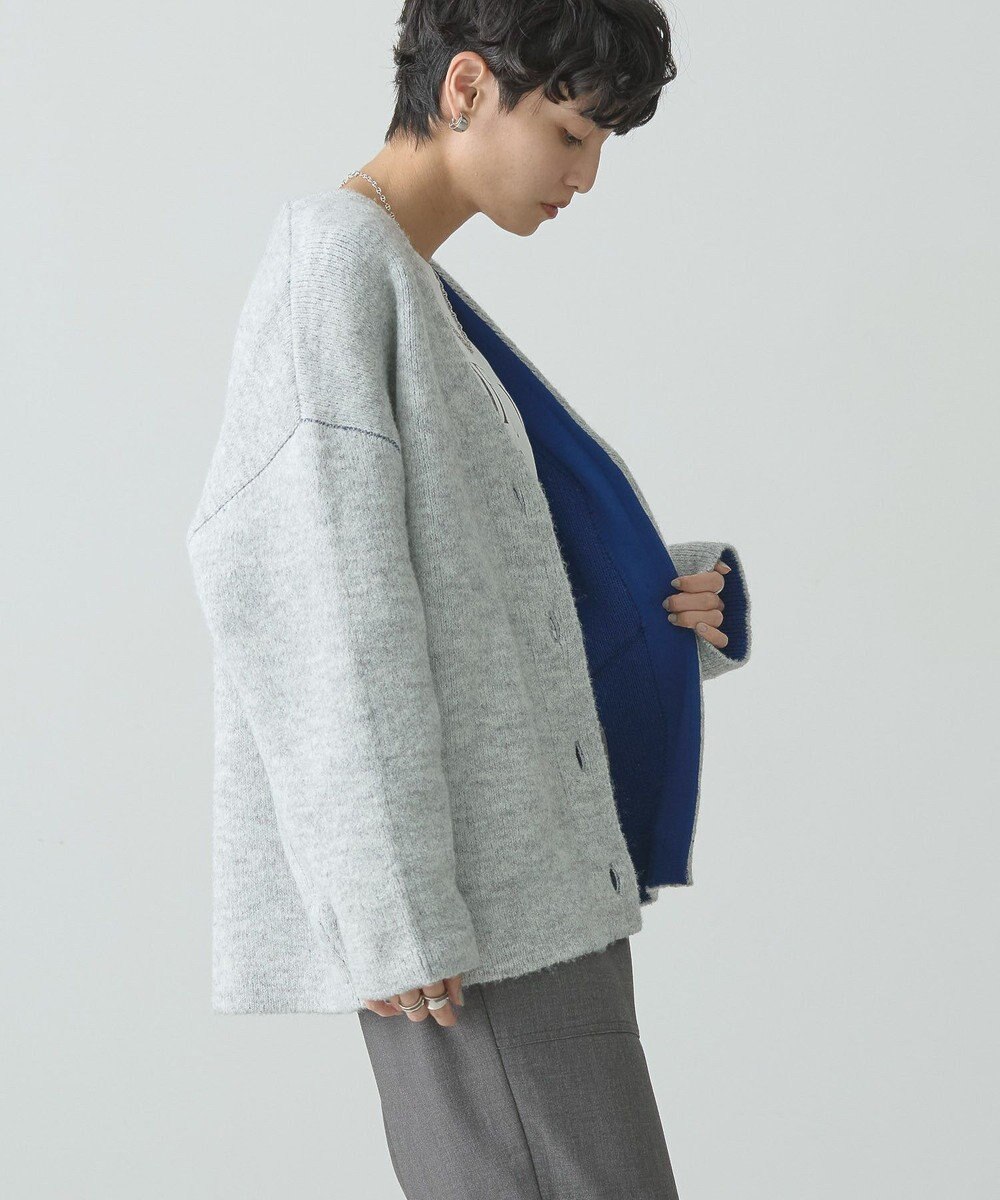 AMERICAN HOLIC ブークレＷフェイスＶネックニットカーディガン 