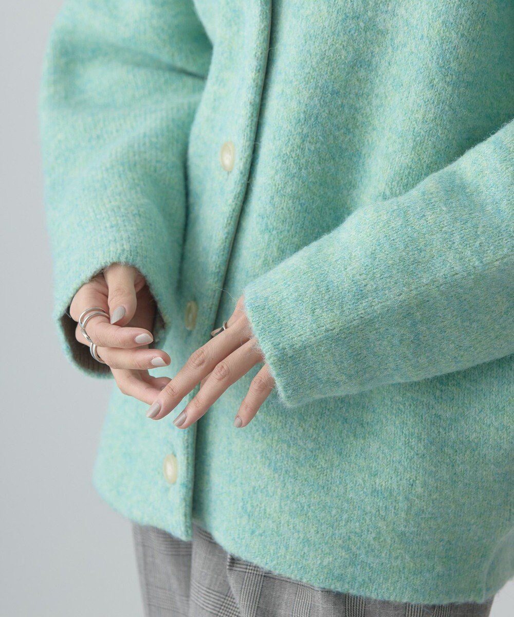 AMERICAN HOLIC ブークレＷフェイスＶネックニットカーディガン 