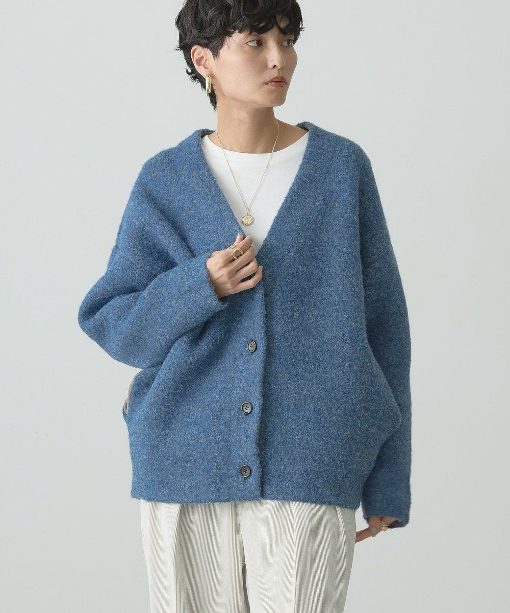 AMERICAN HOLIC ブークレＷフェイスＶネックニットカーディガン 