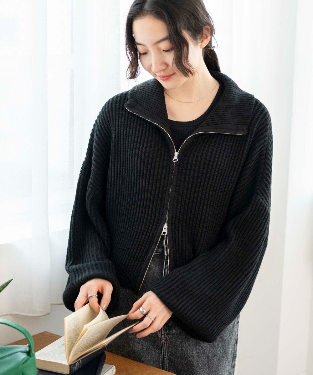 WEGO ダブルジップショートカーデ 