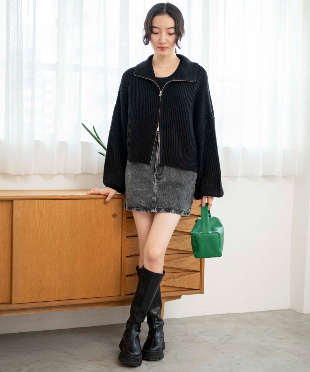 WEGO ダブルジップショートカーデ 