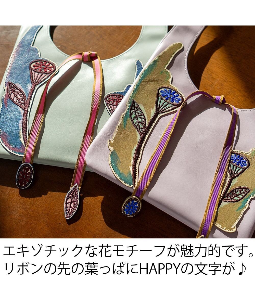 tsumori chisato CARRY 花ししゅう ハンドバッグ ミニバッグ お財布バッグ 