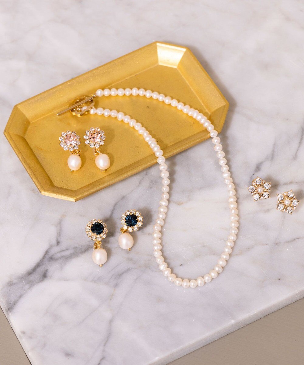 TOCCA OPEN CLOVER PEARL NECKLACE 淡水パール 2WAYネックレス 