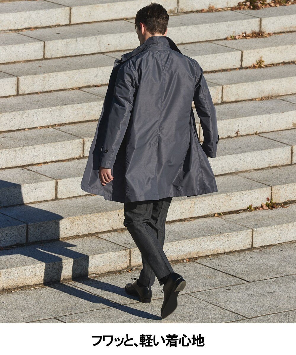 GOTAIRIKU ダウンライナー装着可【半裏仕様】メランジシャンブレー ステンカラースプリングコート 