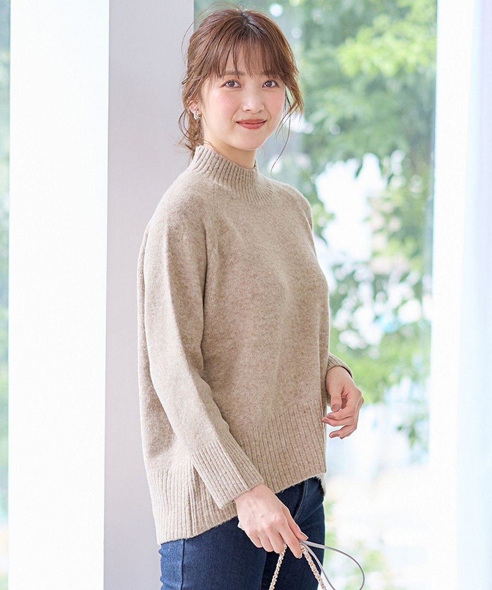 ANY SIS  【大人百花掲載 ヨンアさん着用】ハイネックバックポイント ニット 