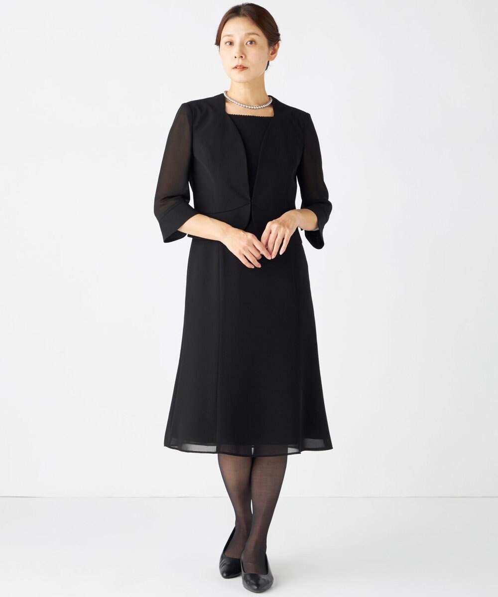 自由区 FORMAL 【洗える/着心地楽々】セオプラスエス ウォッシャブル ワンピース 