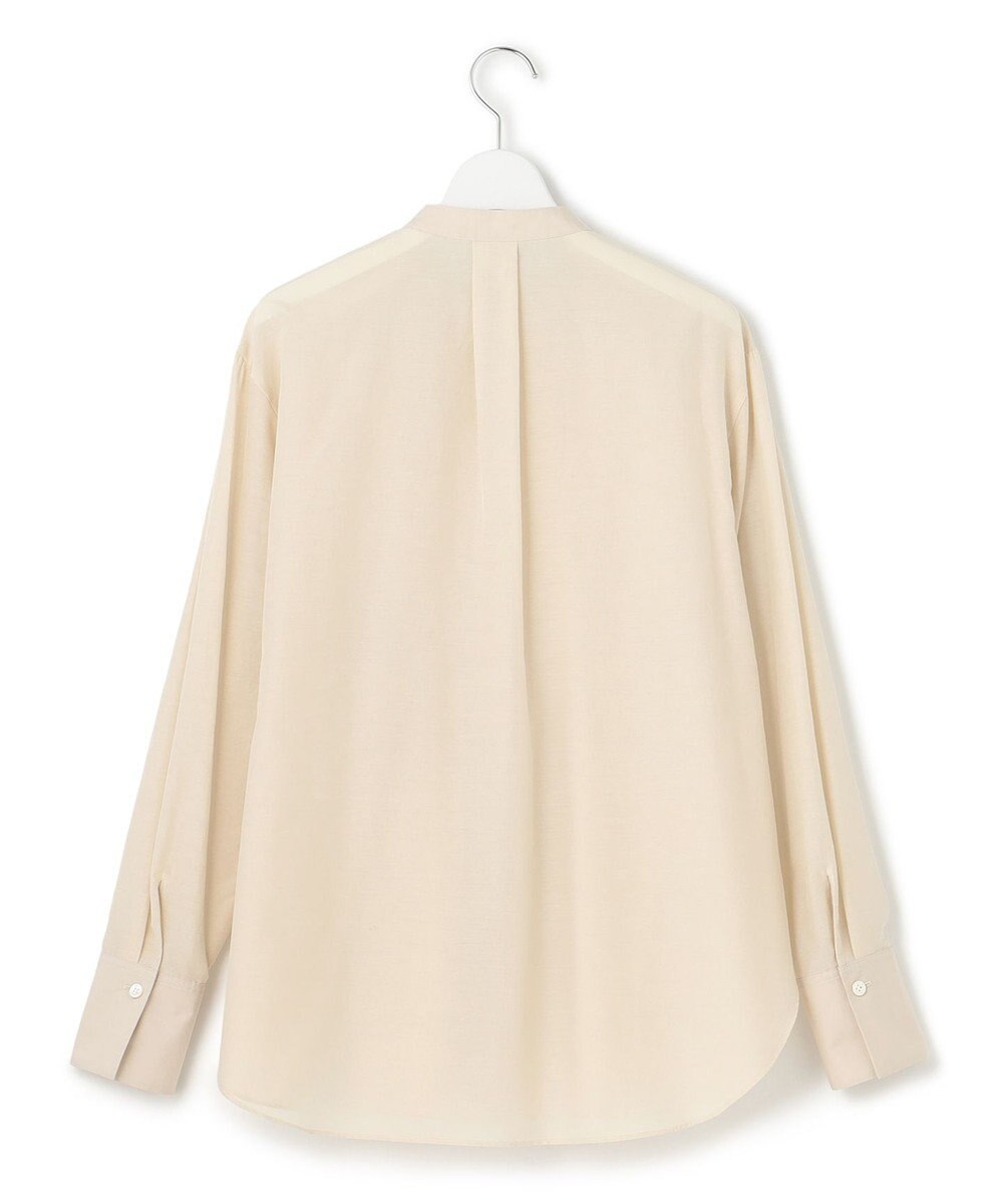 23区 【洗える】コットンシルクローン バンドカラー ブラウス 