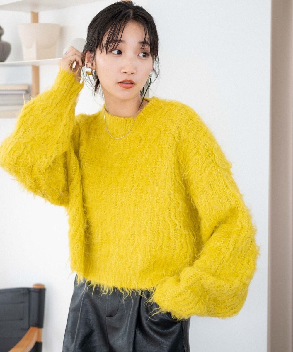 WEGO ブラッシュニットショートプルオーバー 