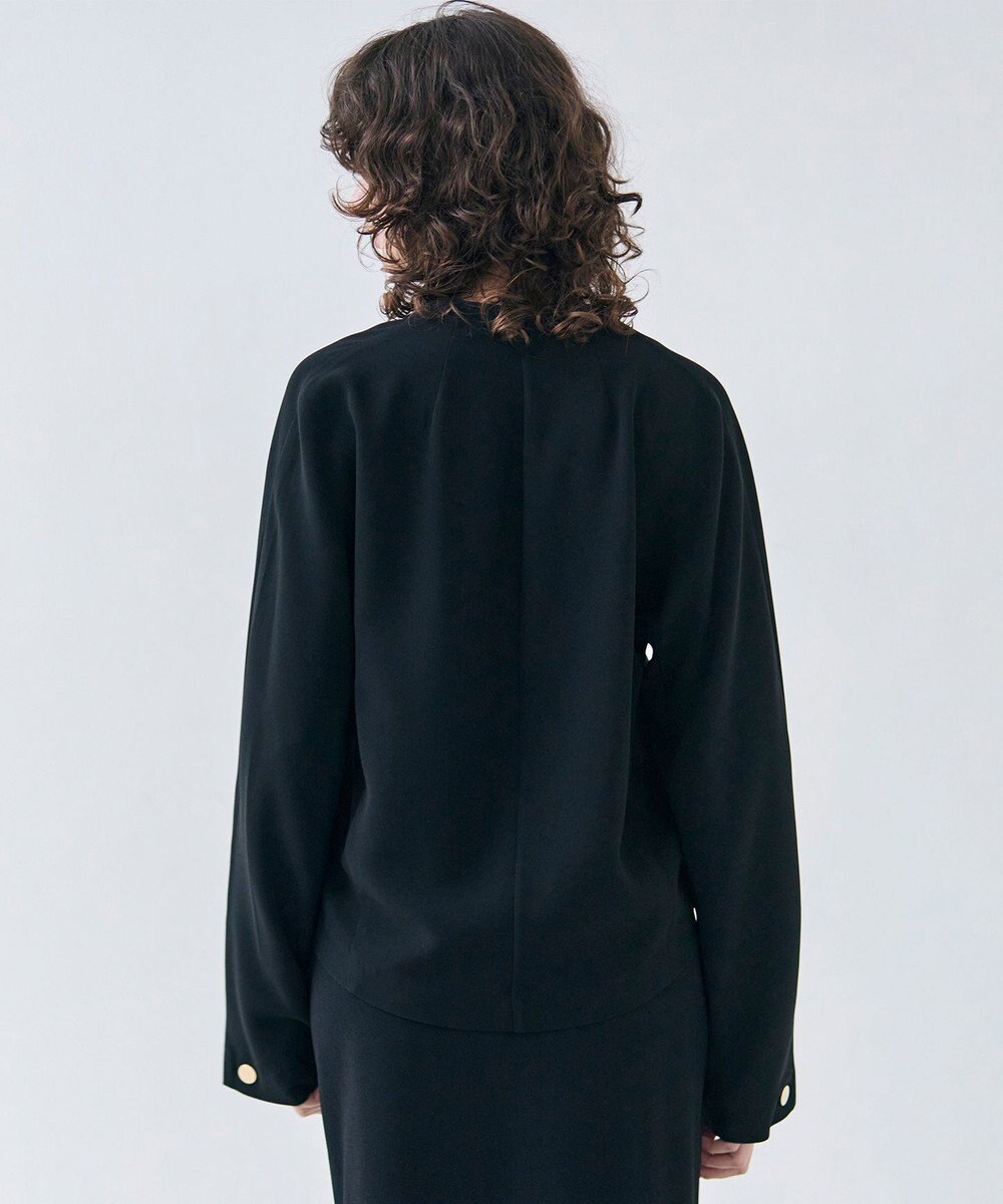 BEIGE， 【洗える】RUE / スリットネックフォルムブラウス 