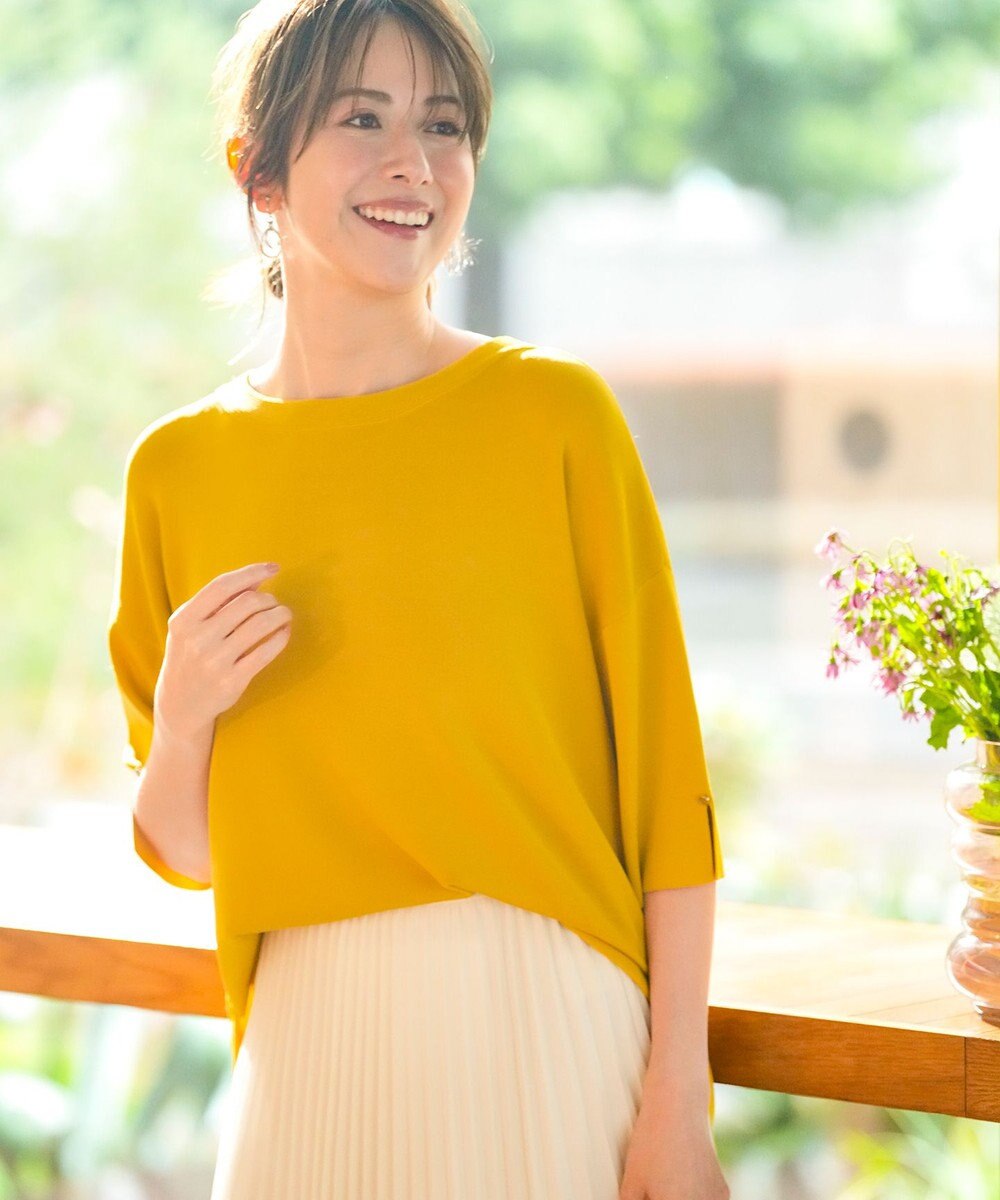 ANY SIS 【アイスタッチ】ボートネックニット プルオーバー 