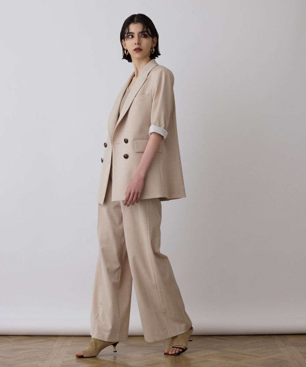 GRACE CONTINENTAL スラブストレッチタックパンツ 