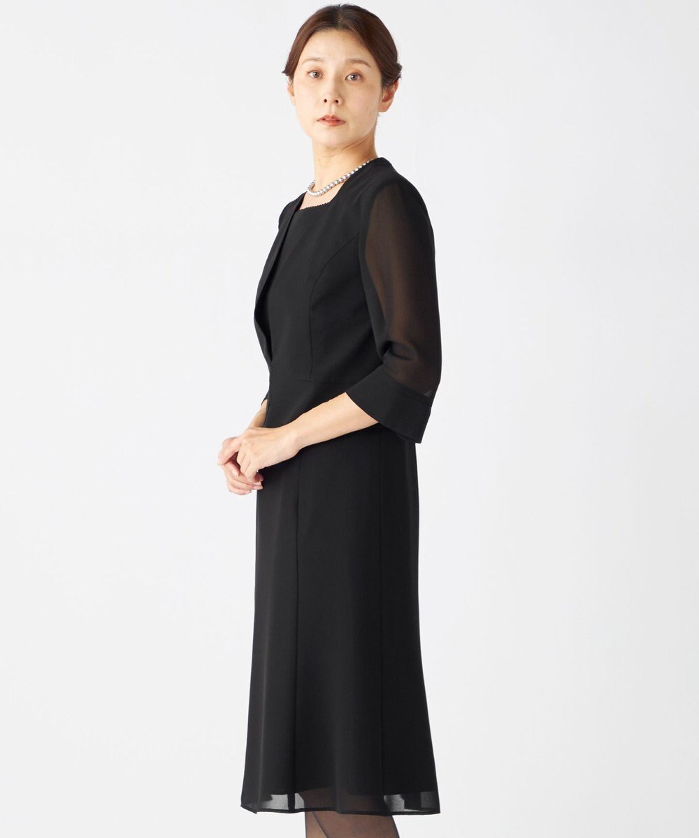 自由区 FORMAL 【洗える/着心地楽々】セオプラスエス ウォッシャブル ワンピース 