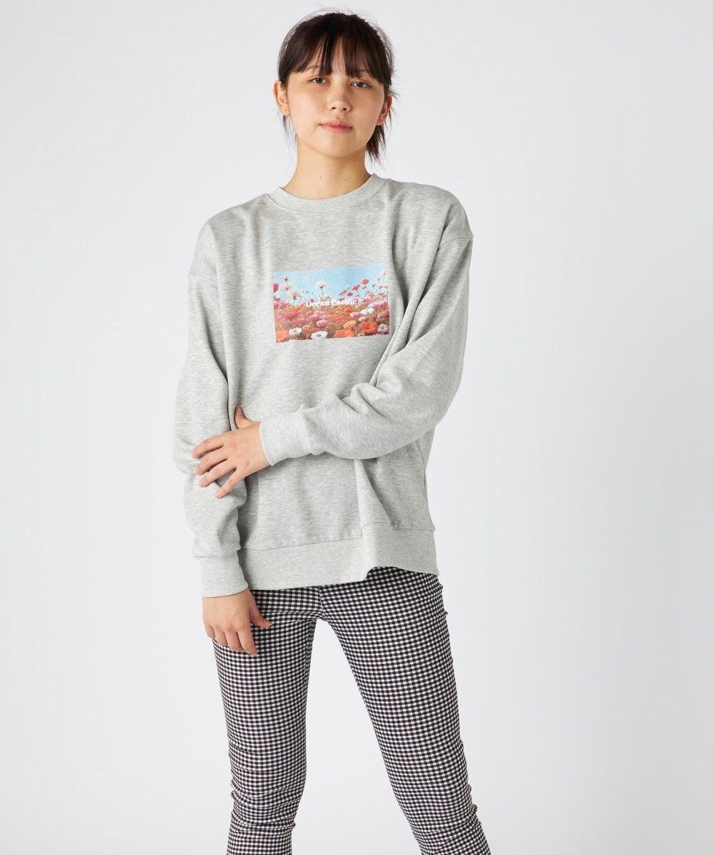 OP／FILA 【ocean pacific】Daily Cozy/あったか裏起毛フォトプリントスウェット 