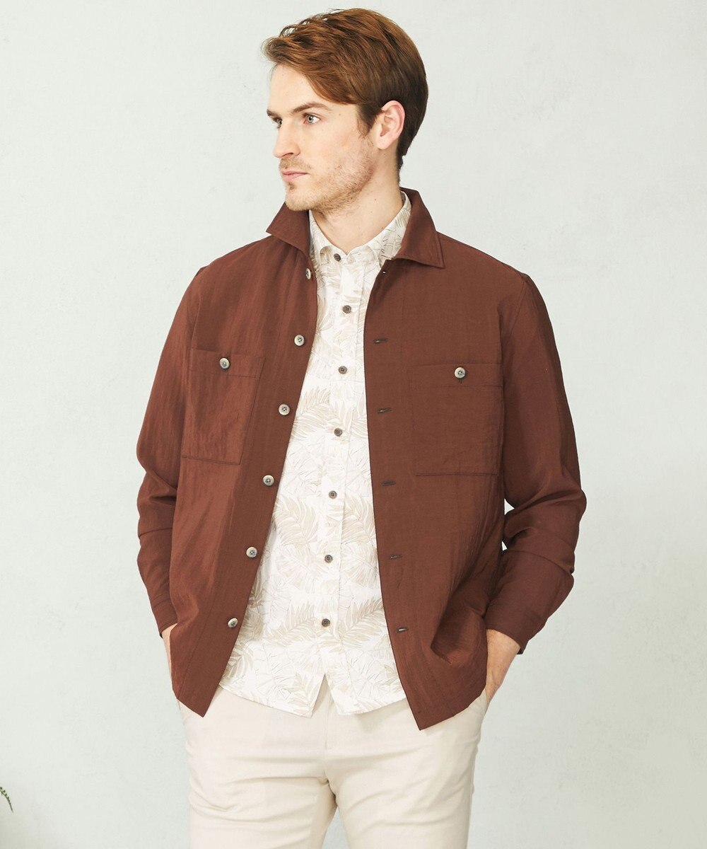 JOSEPH ABBOUD 【サスティナブル】リンクルマイヤー シャツアウター 