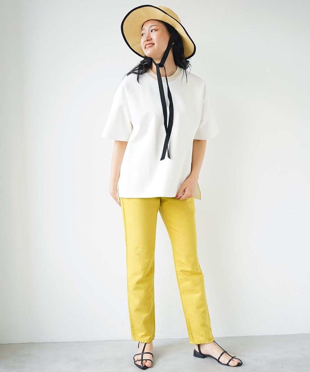 WHITE MAILS 【UNISEX】PAPER DOUBLE JERSEY OVERSIZED T-シャツ 