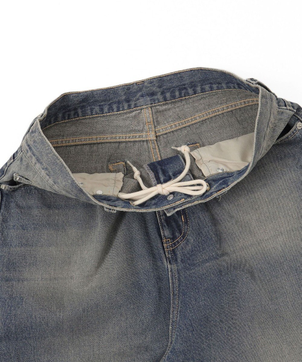 WEGO 【ユニセックス着用ITEM/SMLサイズ展開/ウエスト調整可】バギーデニムパンツ 