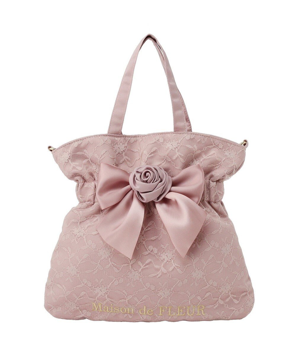 Maison de FLEUR イースターローズリボン2Wayトートバッグ 